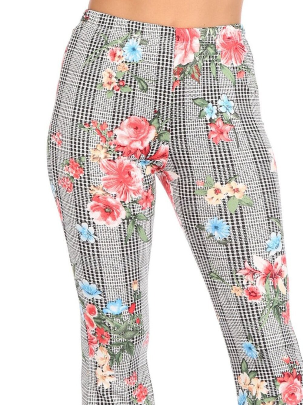 Moa Collection Floral Fit & Flare Pull-On Pants NEW Stretch Boho S-L - Picture 6 of 6